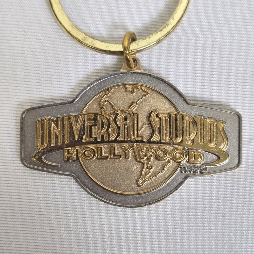 Universal Studios‎ Hollywood Globe Keychain, Two Tone, Vintage 2001